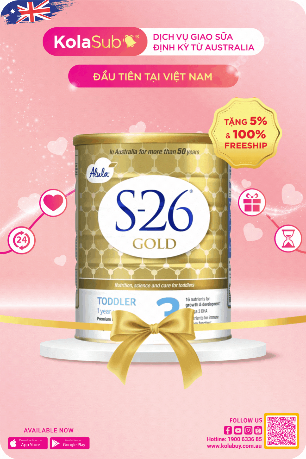 Dịch vụ giao sữa định kỳ KolaSub - S26 Gold
