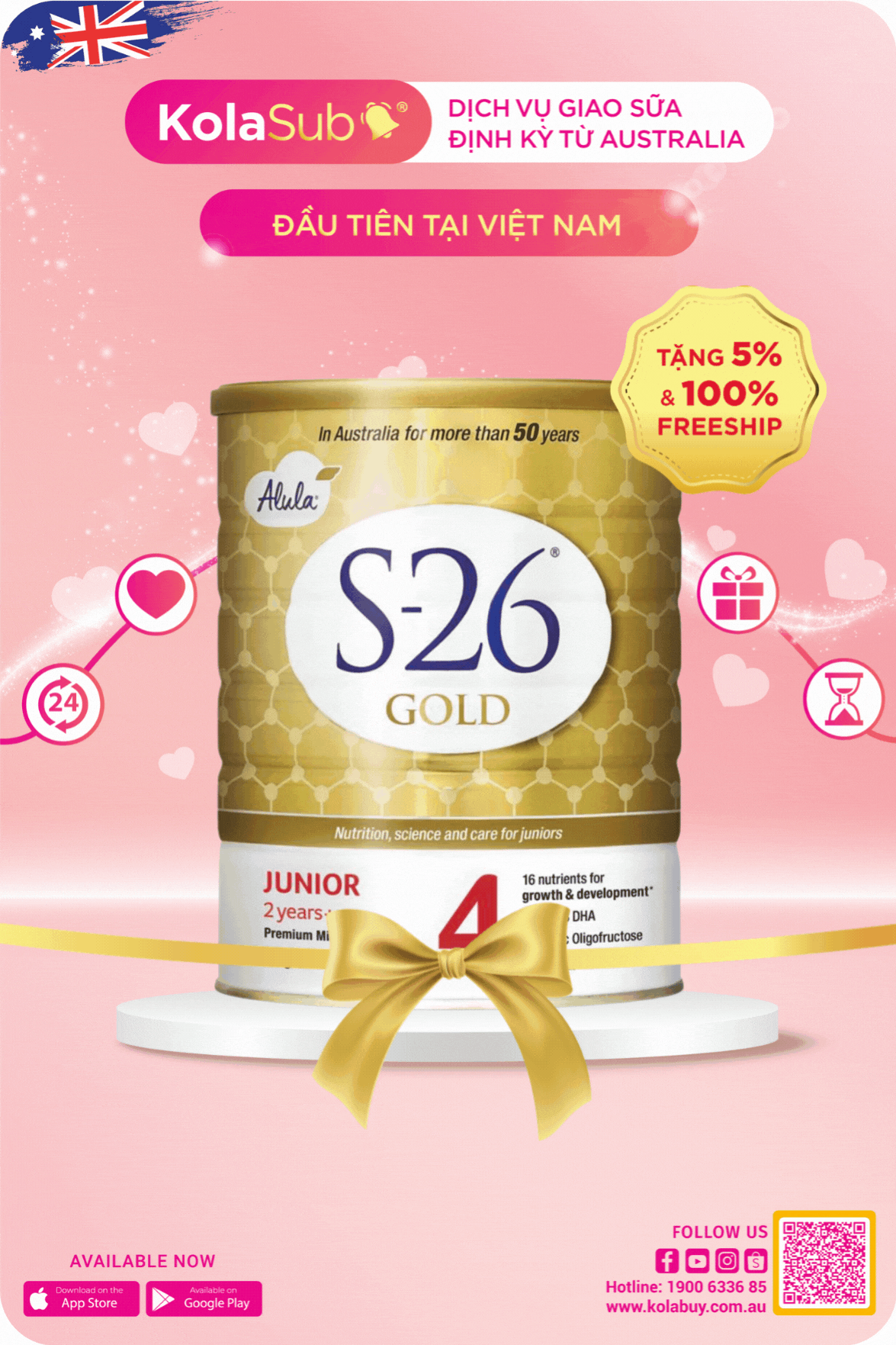 Dịch vụ giao sữa định kỳ KolaSub - S26 Gold