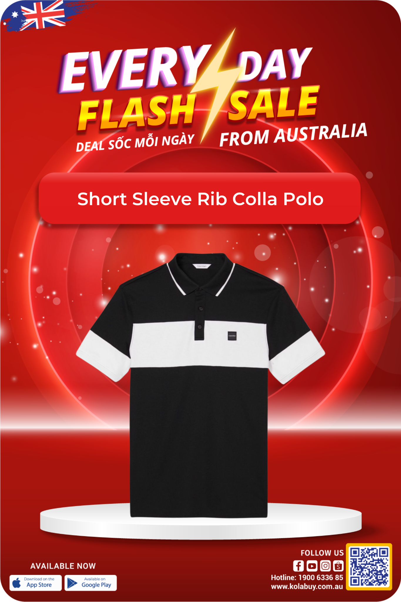 Short Sleeve Rib Colla Polo