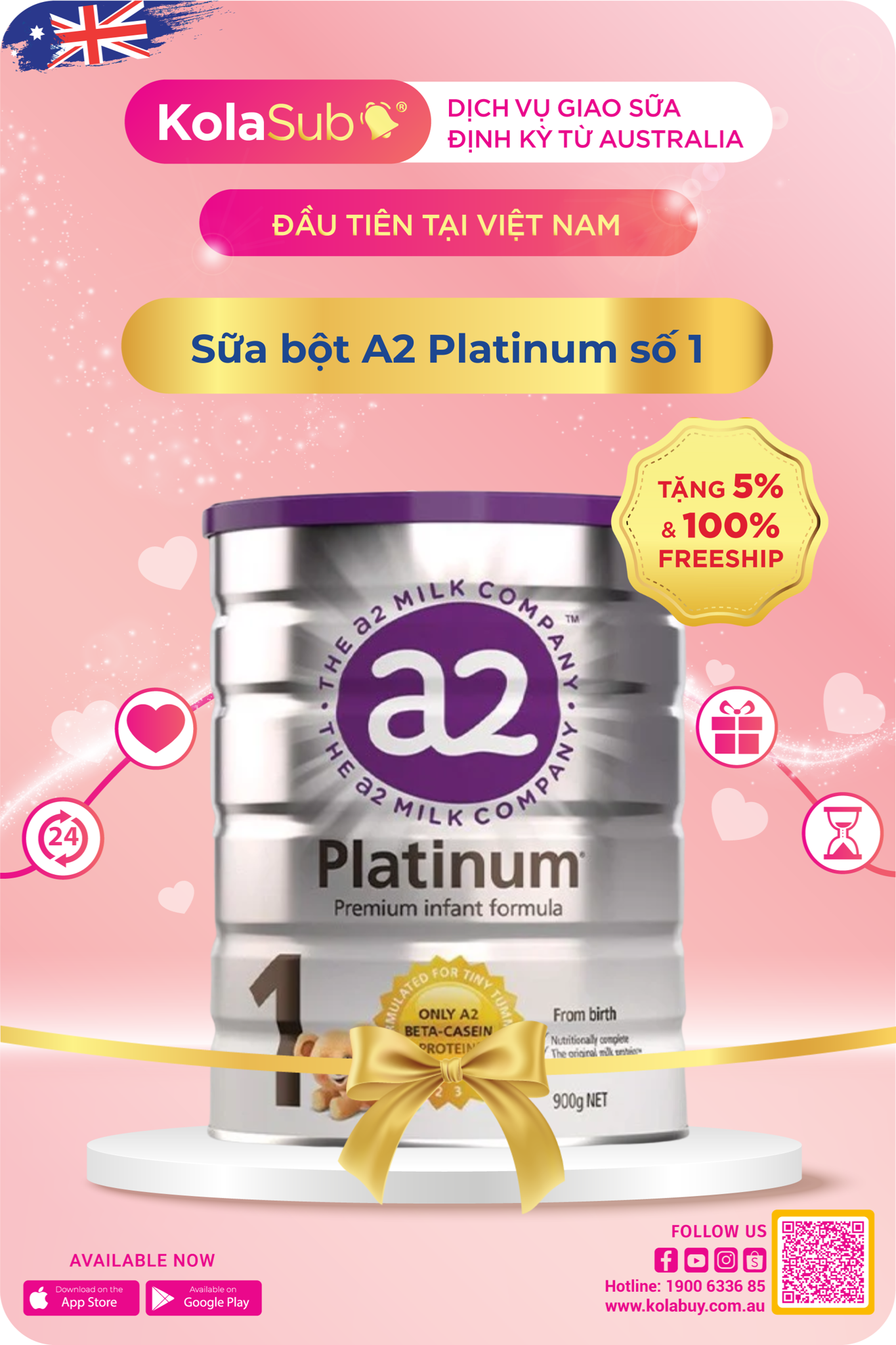 Sữa bột A2 Platinum số 1