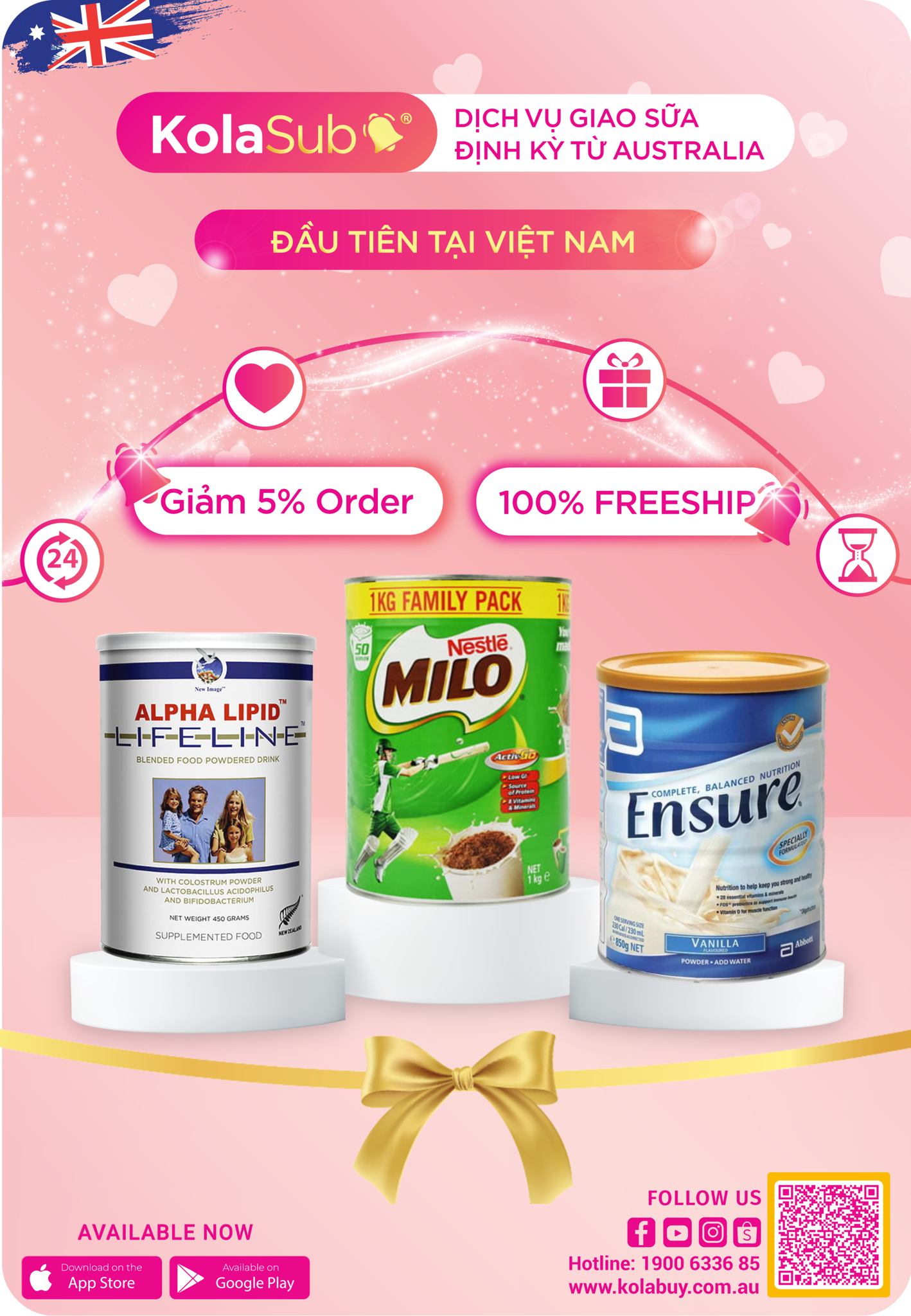 Dịch vụ giao sữa bột Úc định kỳ