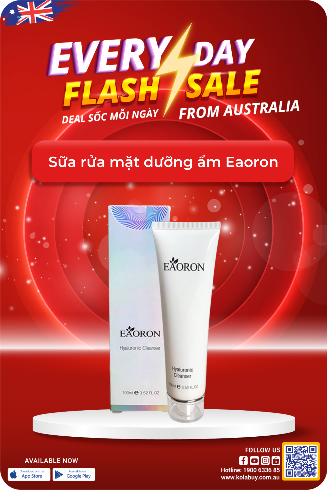 Sữa rửa mặt dưỡng ẩm Eaoron