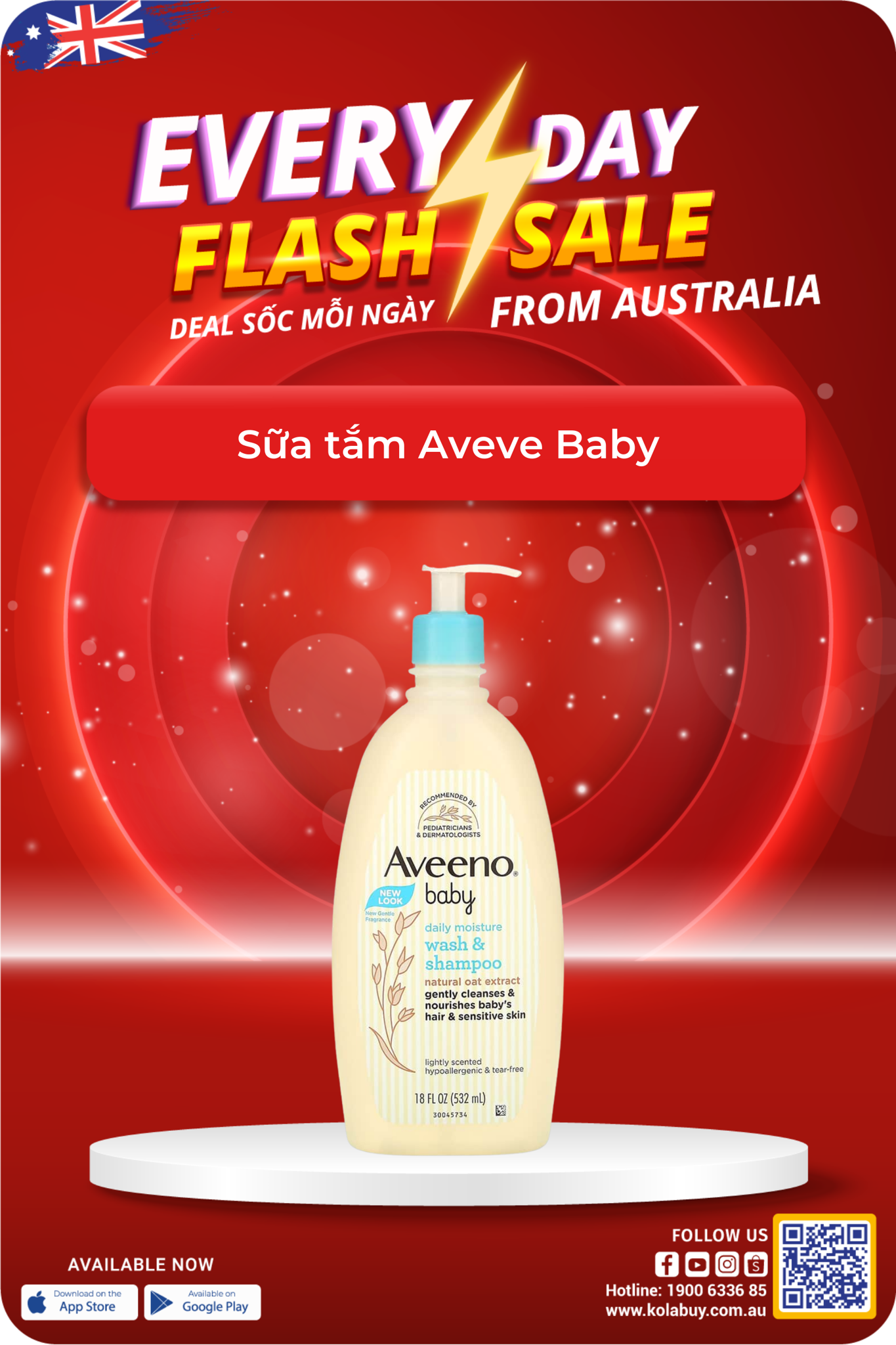 Sữa tắm Aveve Baby