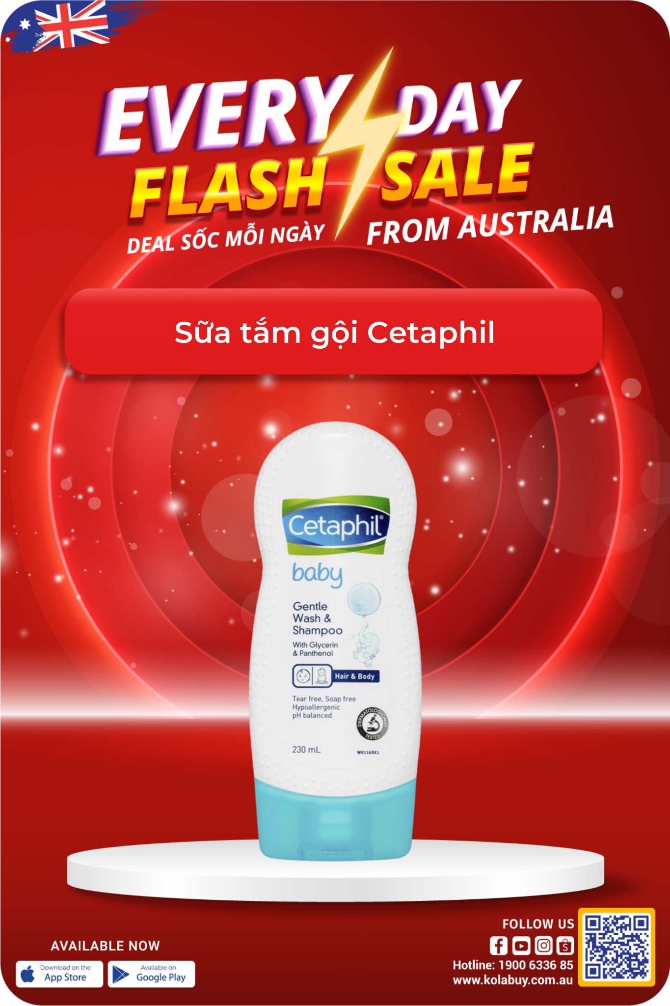 Sữa tắm gội Cetaphil