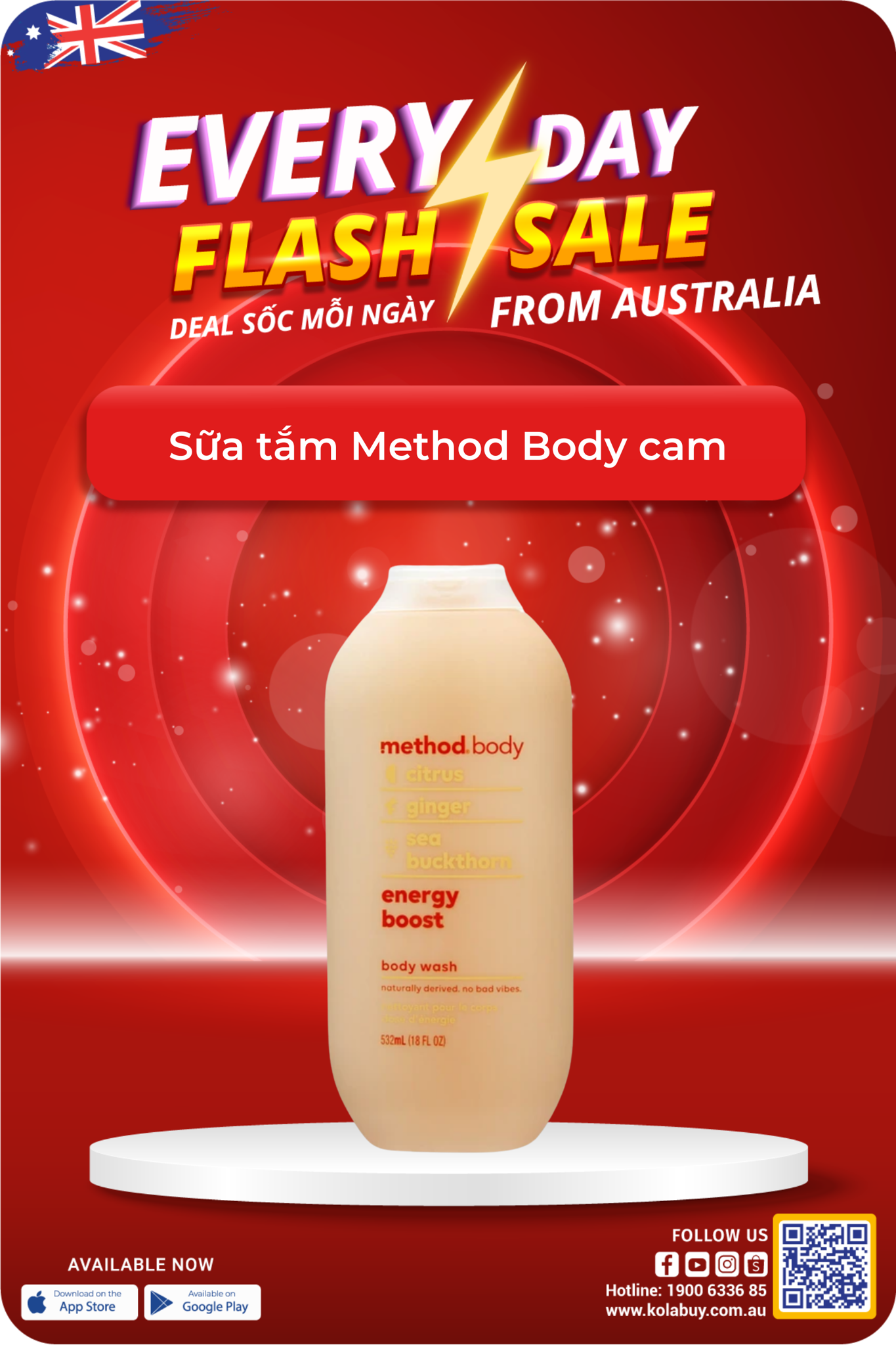 Sữa tắm Method Body cam