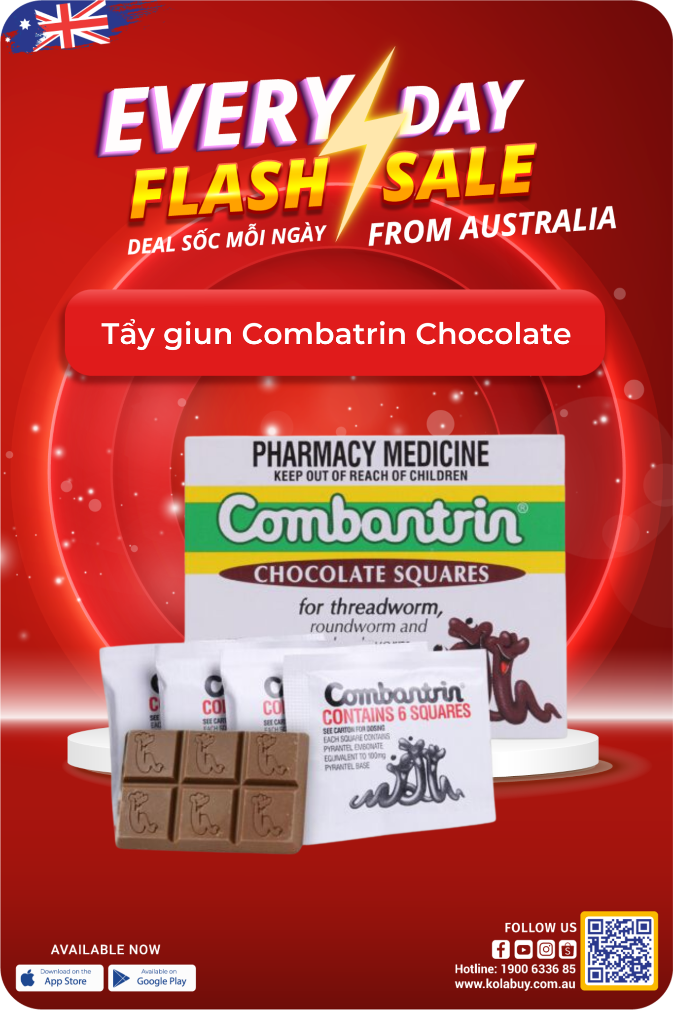 Tẩy giun Combatrin Chocolate