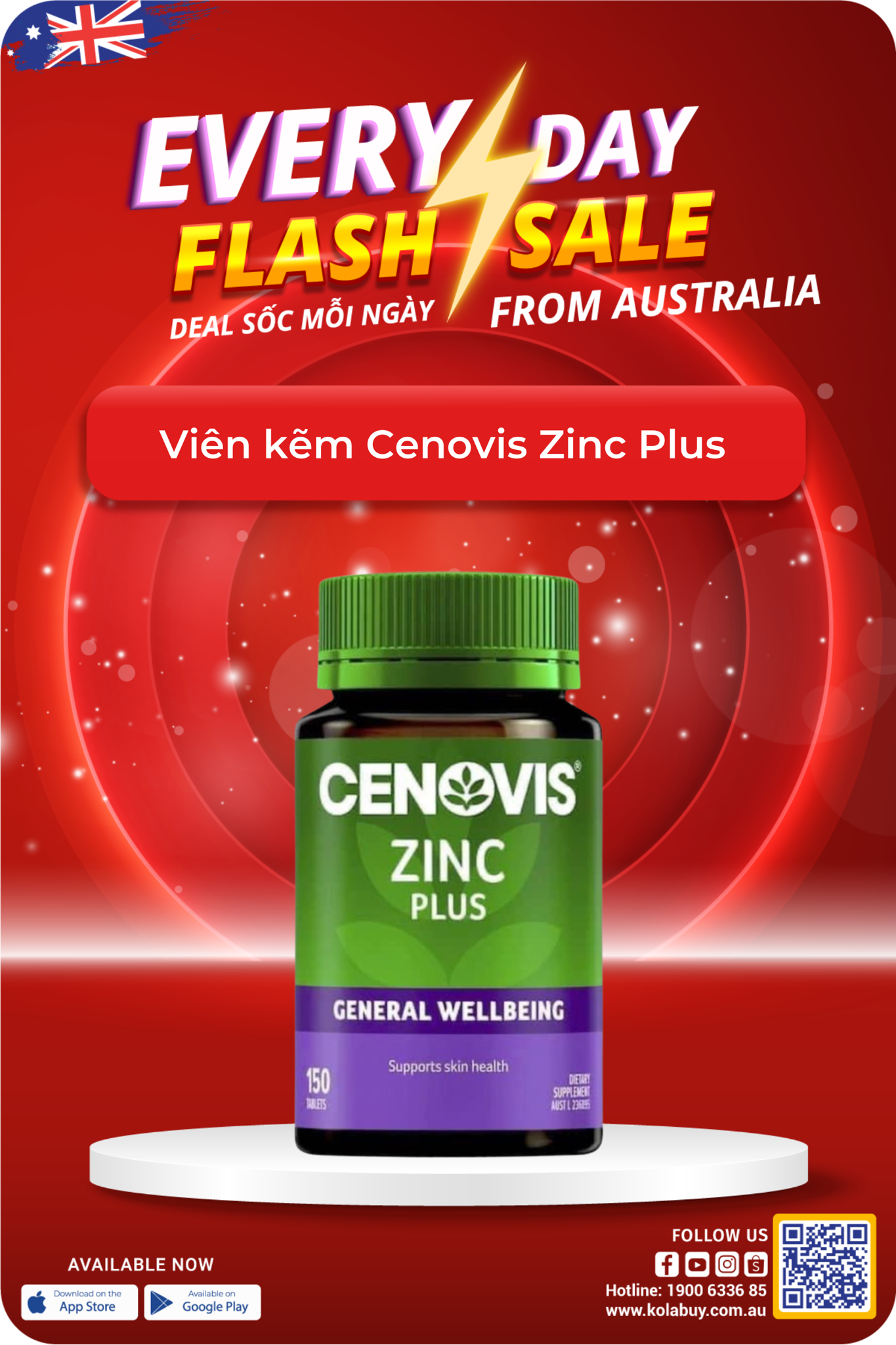 Viên kẽm Cenovis Zinc Plus