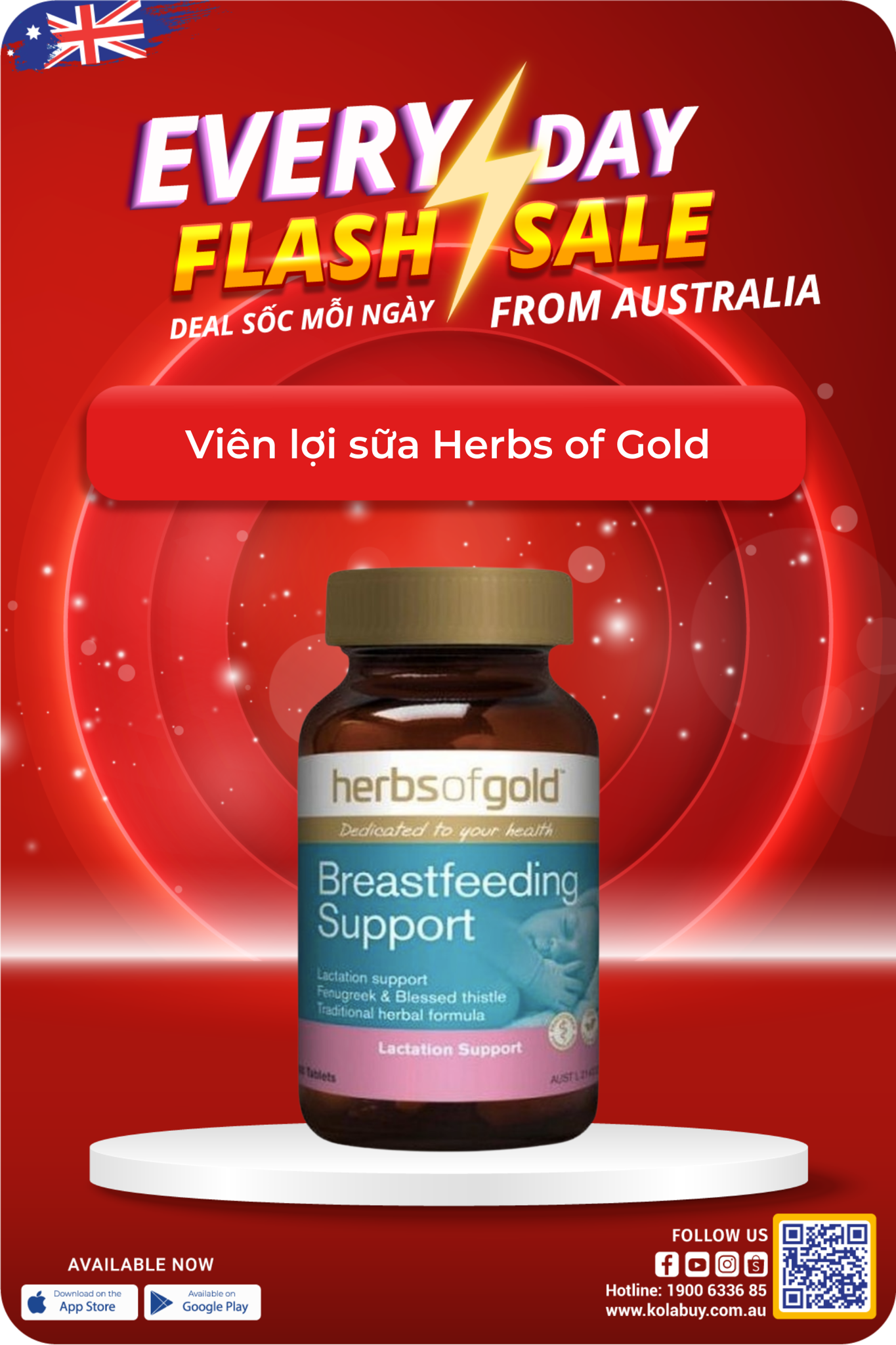 Viên lợi sữa Herbs of Gold