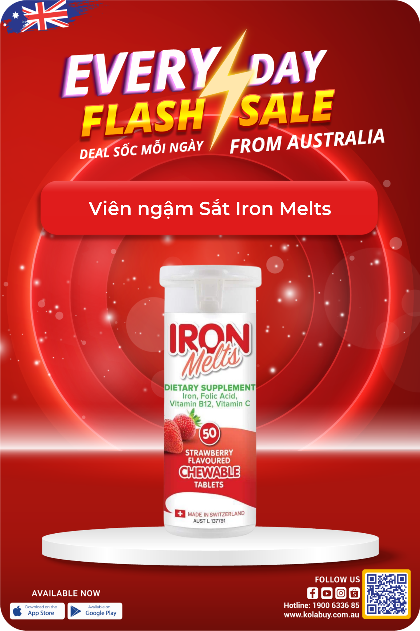 Viên ngậm Sắt Iron Melts
