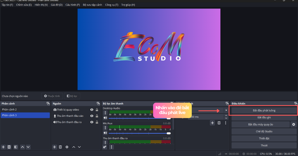 Kiểm Tra Và Bắt Đầu Livestream