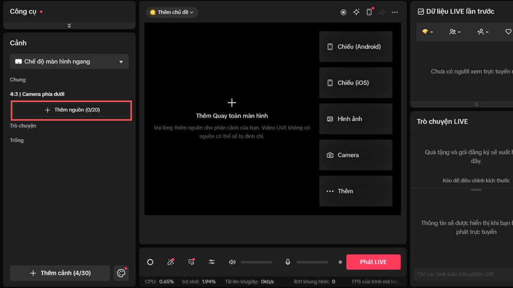 hướng dẫn ghi hình trung gian quna tiktok live khi livetream