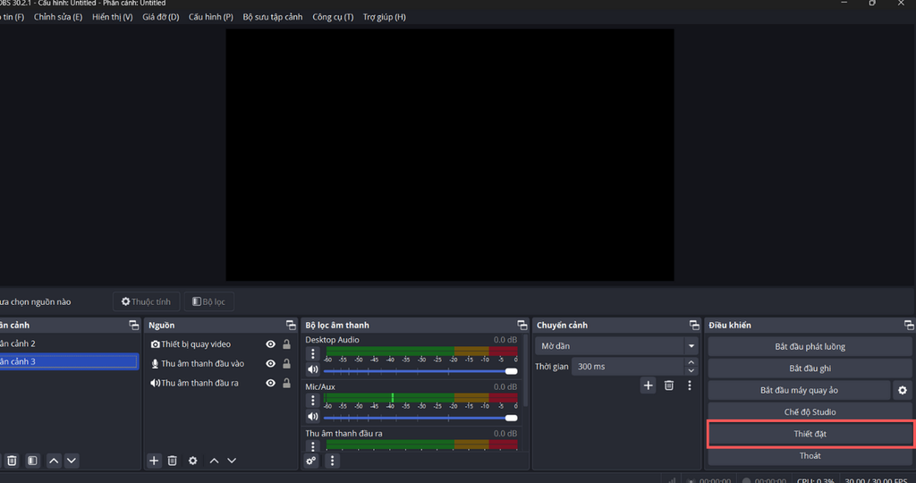 hướng dẫn cấu hình cơ bản cho obs studio 30.2.2