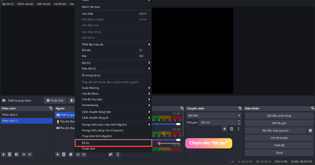 Kỹ thuật tách phông chorma key trên obstudio khi livestream
