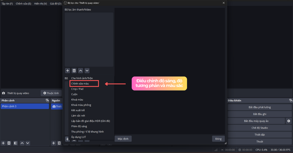 Kỹ thuật tách phông chorma key trên obstudio khi livestream