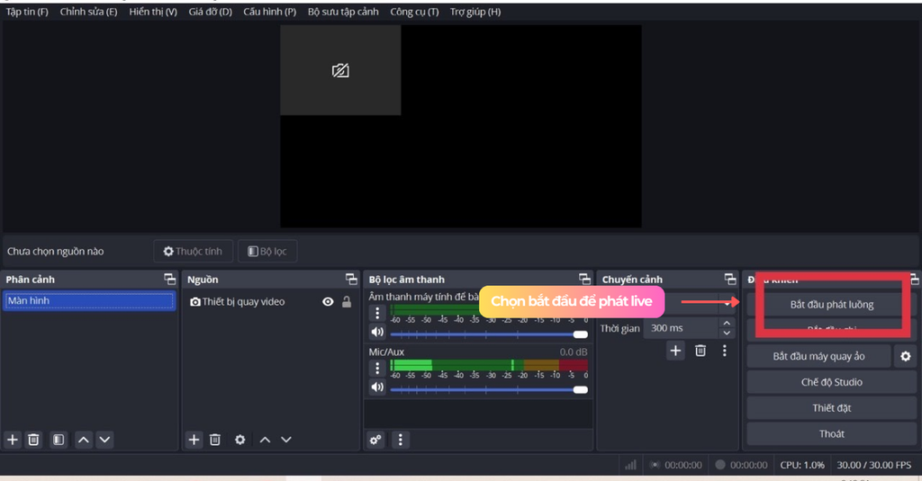 Bắt đầu phát live trên Facebook