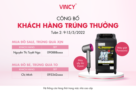 CÔNG BỐ KHÁCH HÀNG TRÚNG THƯỞNG TUẦN 02