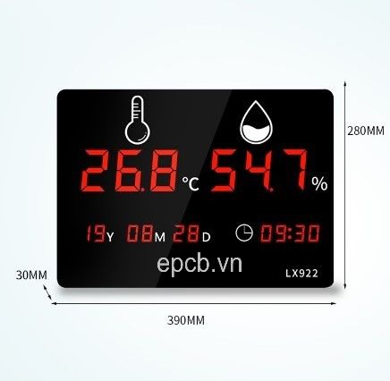 Đồng hồ Led lịch vạn niên nhiệt độ độ ẩm ES-LX922