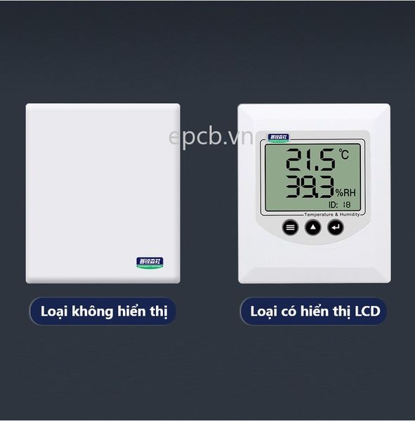 Bộ cảm biến nhiệt độ độ ẩm treo tường có hiển thị RS485 ES-TH-LCD-03