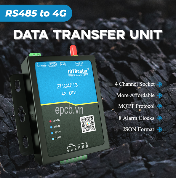 Bộ chuyển đổi RS485 sang 4G LTE ZHC4013