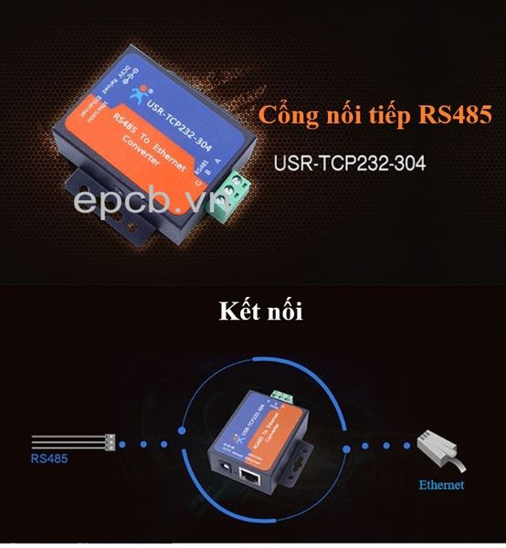 Bộ chuyển đổi RS485 sang Ethernet USR-TCP232-304