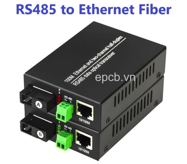 Bộ chuyển đổi Rs485 sang Quang và Ethernet Model RS485-FIB-ETH-01