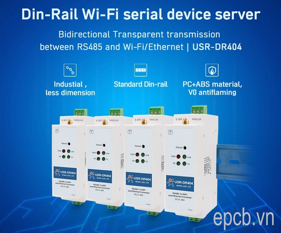 Bộ chuyển đổi RS485 sang Wifi USR-DR404