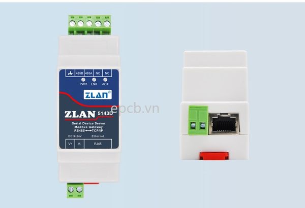 Bộ chuyển đổi tín hiệu RS485 sang Ethernet ZLAN5143D