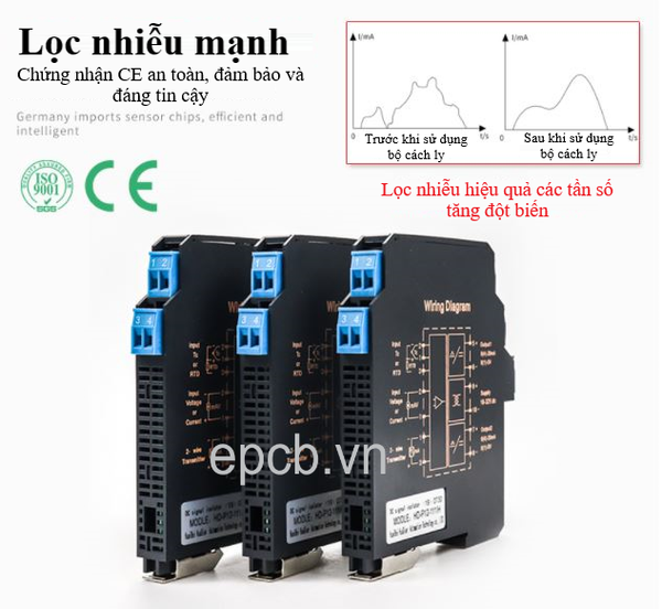 Bộ chuyển đổi cách ly tín hiệu 4 - 20mA | 0-5V | 0-10V 2 ngõ ra ( Isolate )