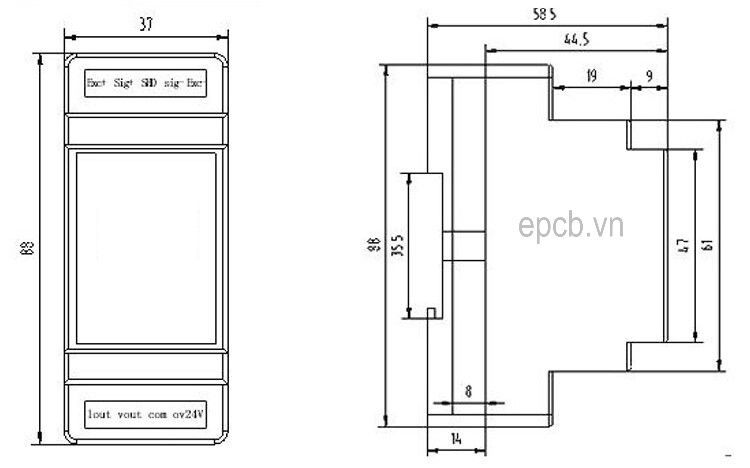 Bộ chuyển đổi tín hiệu Load cell sang 4-20mA TDA-02A