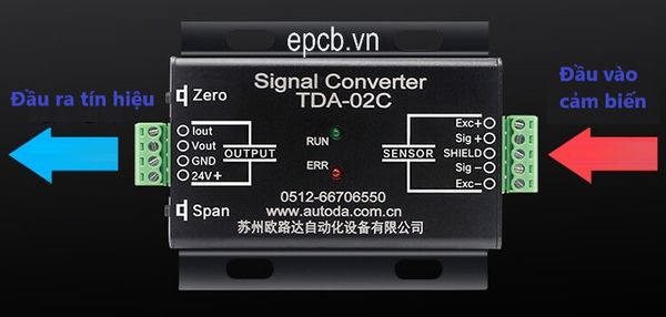 Bộ chuyển đổi tín hiệu Load cell sang 4-20mA TDA-02A