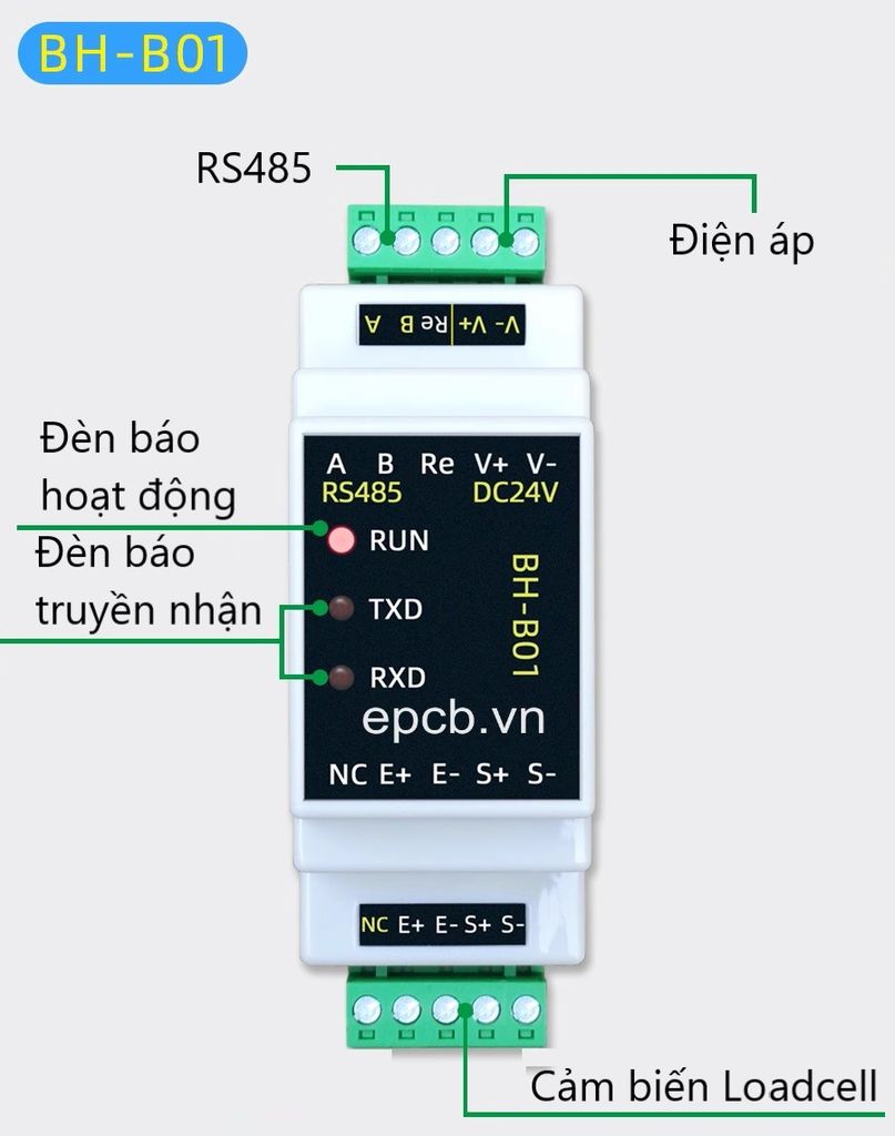 Bộ chuyển đổi tín hiệu Load cell sang RS485 BH-B01