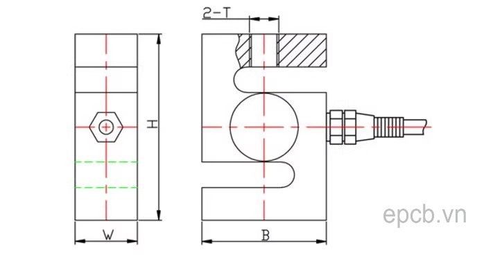 Cảm biến loadcell loại S RM-S2 50kg - 5tấn