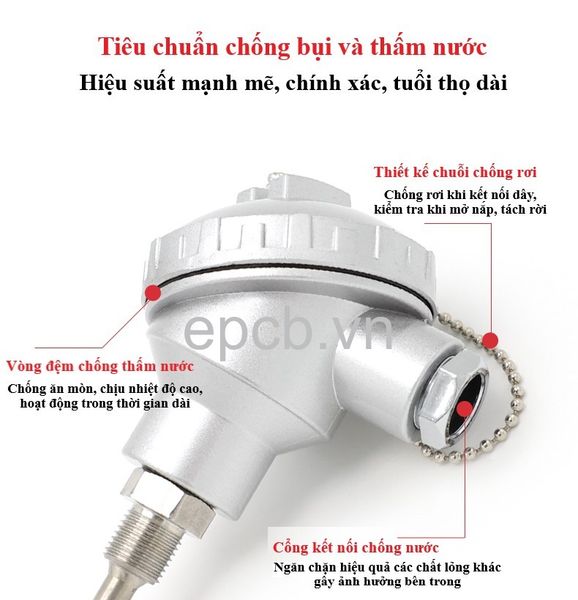 Cảm biến nhiệt độ PT100 bọc thép