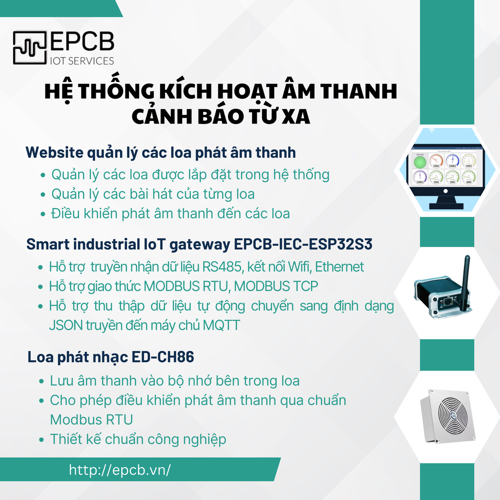 Giải pháp kích hoạt âm thanh cảnh báo từ xa