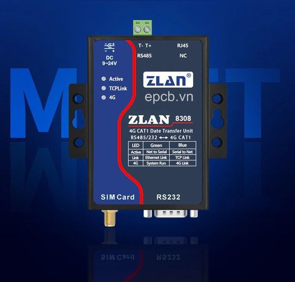 ZLAN8308 - Bộ chuyển đổi tín hiệu RS485/232 sang 4G