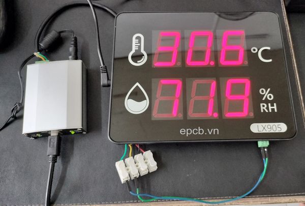 Đồng hồ đo nhiệt độ, độ ẩm LED EP-LX905 - Hỗ trợ RS485 và Còi đèn