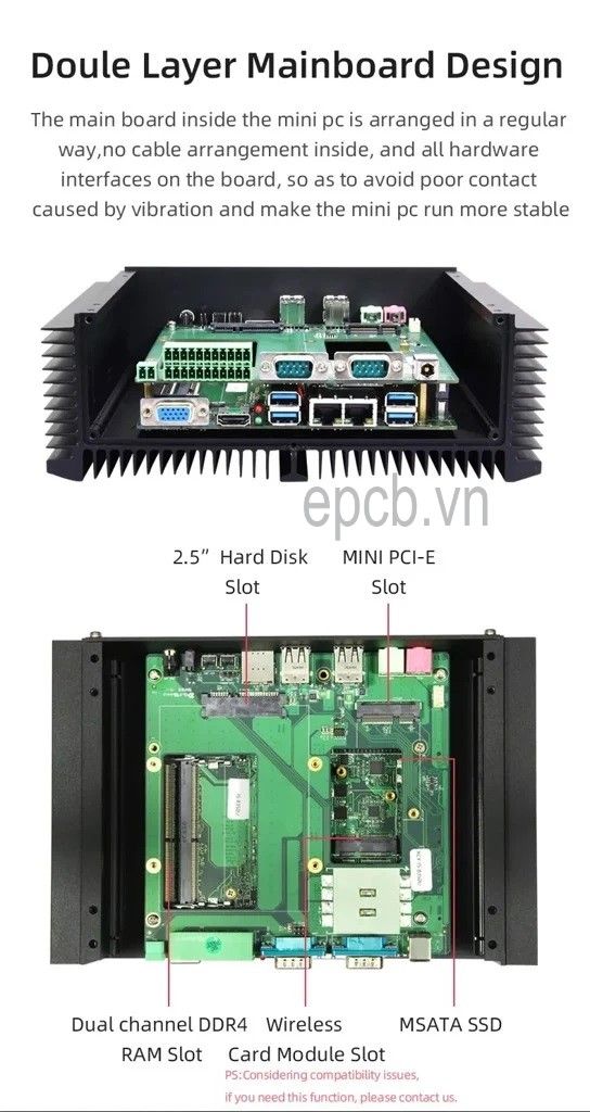 IPCE-I5-8250U Industrial Control Computer - Máy tính công nghiệp