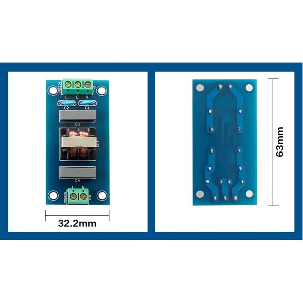 Mạch Lọc Nhiễu Điện Từ Nguồn 220VAC 3A EMI Filter Module