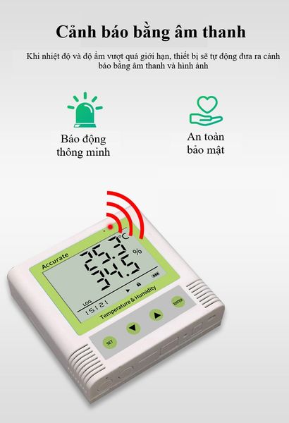 Đồng hồ hiển thị nhiệt độ, độ ẩm và lưu trữ dữ liệu EDL-TH01