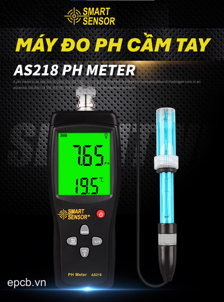 Máy đo PH cầm tay có màn hình hiển thị AS218