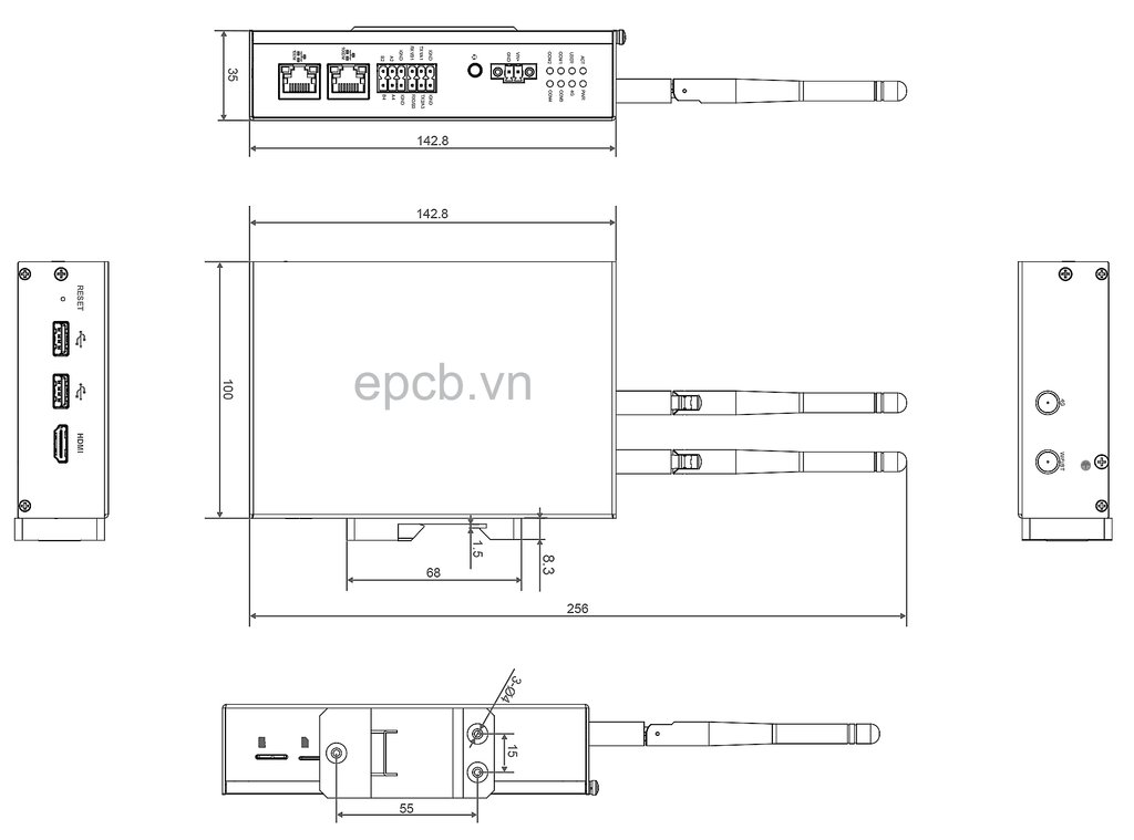 Máy tính công nghiệp - Industrial Embedded Computer EPCB-ED-IPC2100