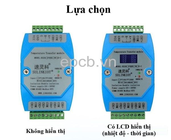 Module đọc nhiệt độ loại K 8 kênh ngõ ra RS485 Modbus RTU