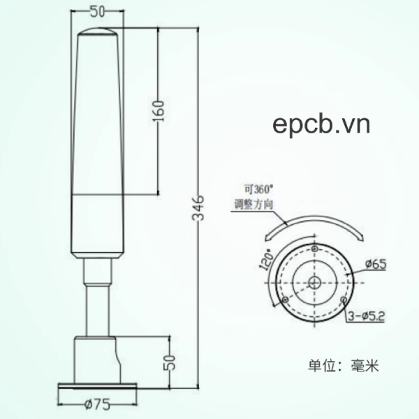 Đèn LED tháp tín hiệu nhiều màu LI-M4S-F