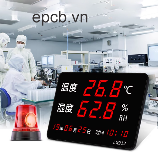 Đồng hồ hiển thị nhiệt độ độ ẩm ngày giờ EP-LX912
