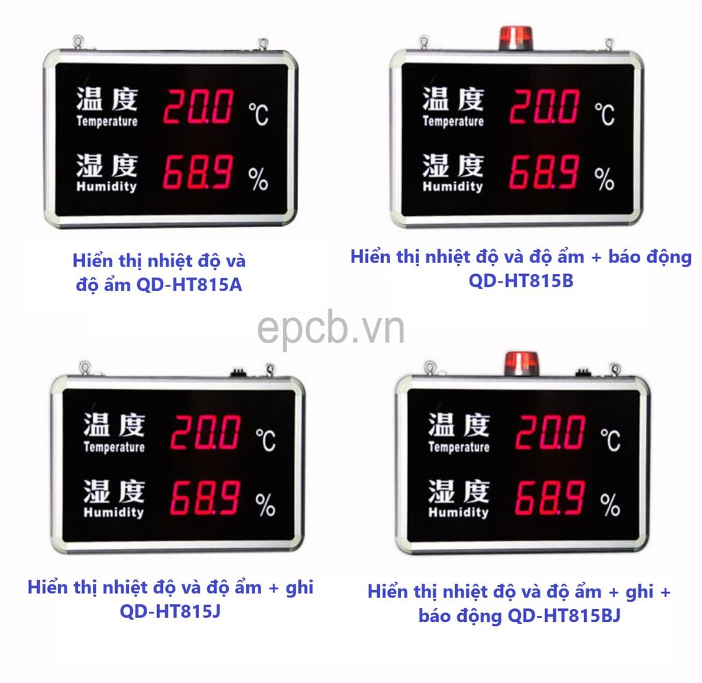 Đồng hồ hiển thị nhiệt độ độ ẩm ES-HT815 giao tiếp RS485