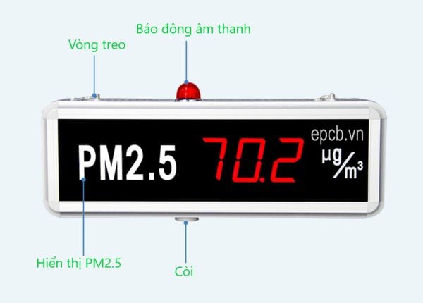 Đồng hồ Led đo chất lượng không khí QD-PM818
