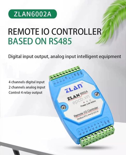 ZLAN6002A - Bộ điều khiển IO từ xa sang RS485