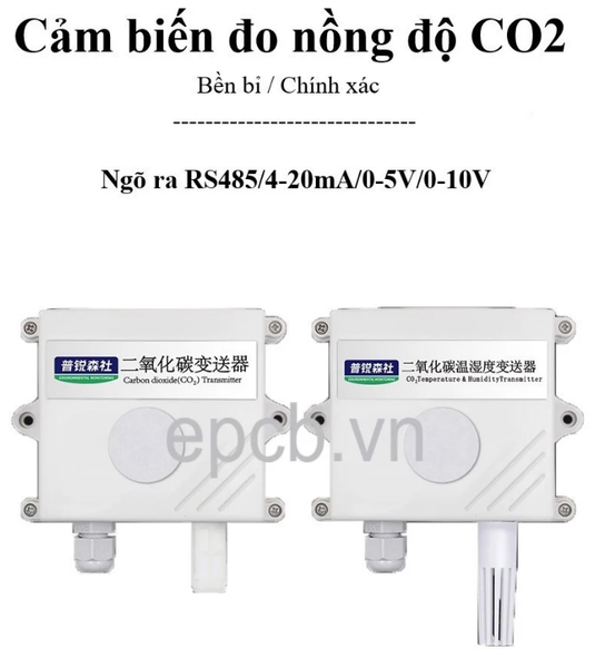 Cảm biến đo nồng độ khí CO2 ES-CO2-01 ( RS485 | 4-20mA | 0-10V )