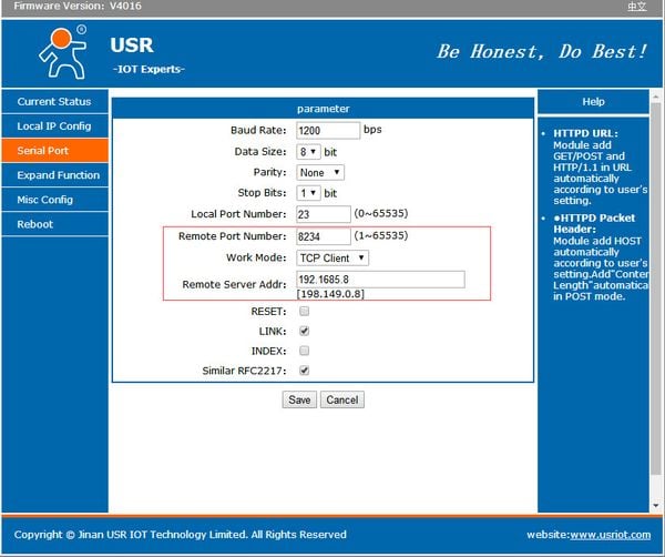 Bộ chuyển đổi RS485 sang Ethernet USR-TCP232-304