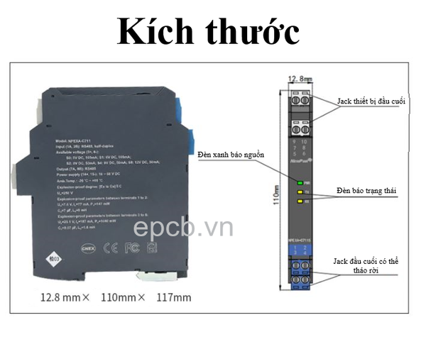 Bộ cách ly tín hiệu RS485 ES-RS485-ISO